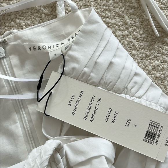 VERONICA BEARD ARIENNE PEPLUM-HEM TOP - Picture 5 of 5